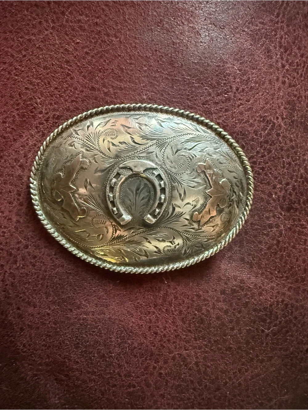Vintage Plata De Jalisco .925 Sterling and Jewelers Gold Western Belt Buckle